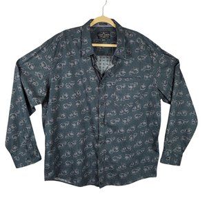 Cody James Western Dress Shirt Men's Size XL Blue